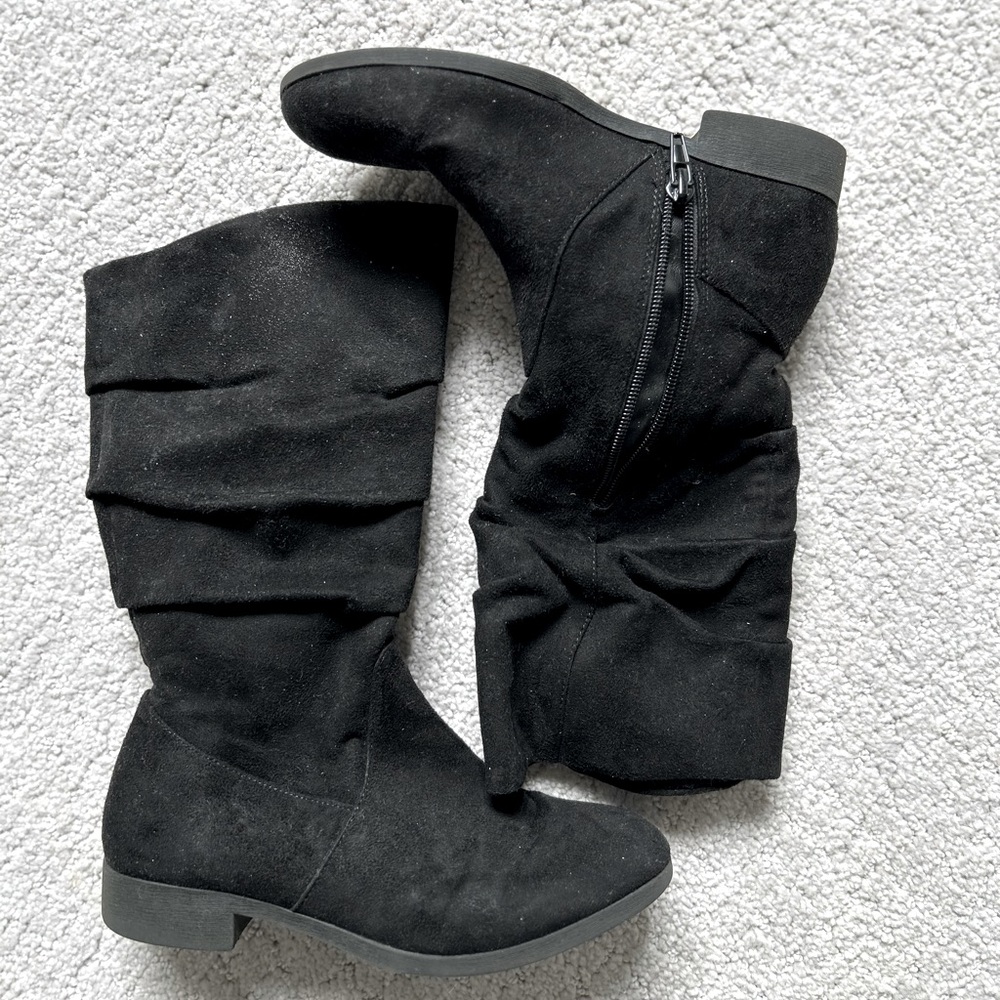 Little girls black boots